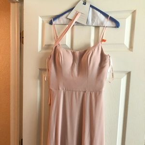 Blush Morilee bridesmaids dress
